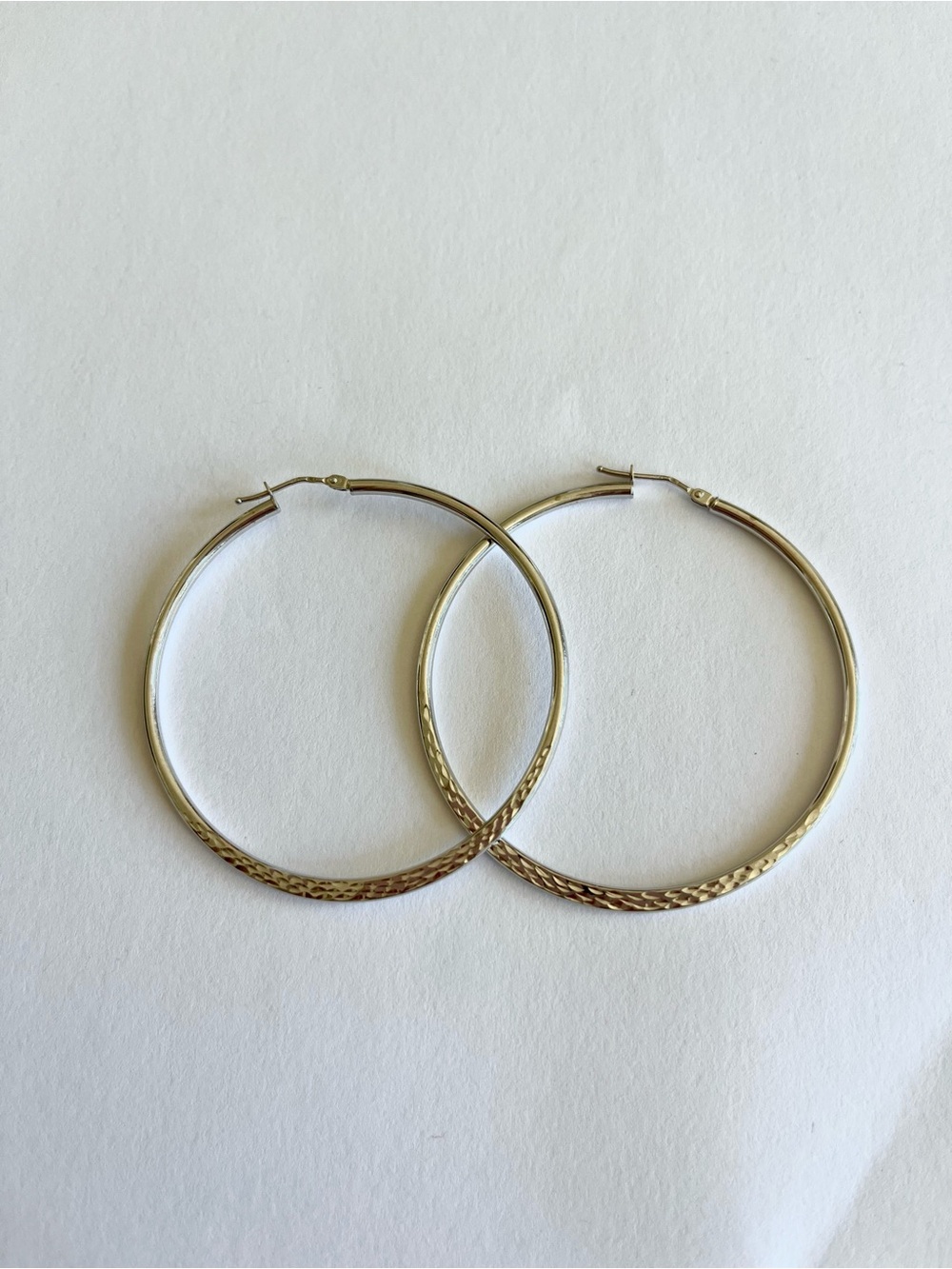 Bony Levy Sterling Silver Hammered Hoop Earrings